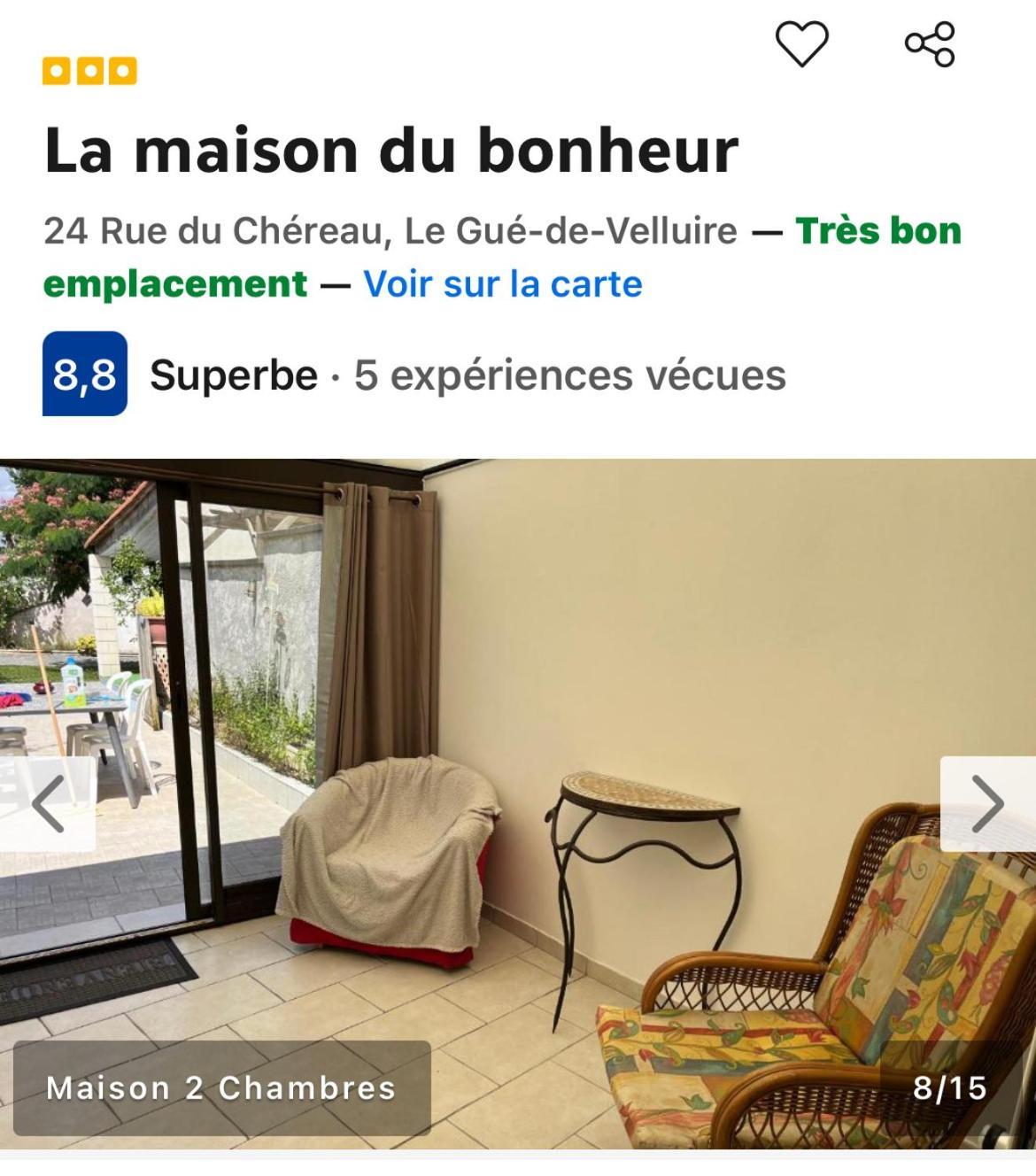 La Maison Du Bonheur Le Gué-de-Velluire 외부 사진